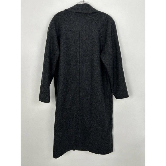STEPHANIE MATTHEWS CHARCOAL GRAY soft 100% WOOL Coat Women Size 10 P (Flaw) - Picture 5 of 16